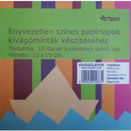   Enyvezetlen Színes Lapok Kivágó Mintához 15x15 cm 10 Darab/Csomag