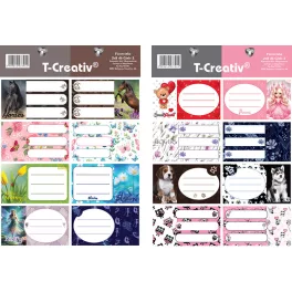  T-Creativ Füzetcímke Akasztós 8 Darab/Ív 2 Ív/Csomag Girls 2.