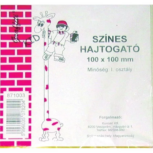 Színes Hajtogatólap 10x10 cm 50 Ív/Csomag