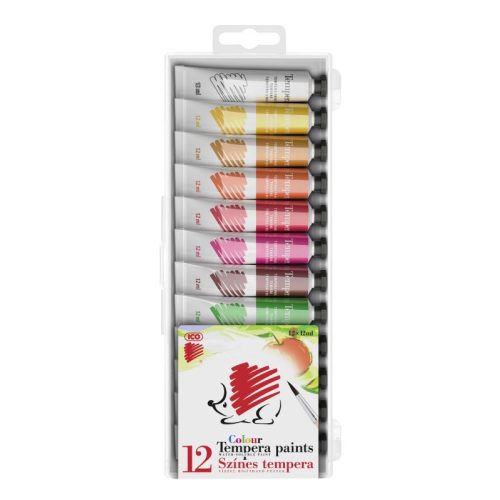 Süni Tempera Készlet Tubusos Színes 12x12 ml