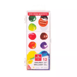   Koh-I-Noor Anilinky Vízfesték 12-es 22,5 mm Kerek Gombokkal Brillant Aquarell 174503