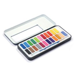   Mona Lisa Akvarell Festék 24 Színű 21x9 cm Fém Dobozban Ecsettel