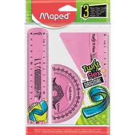  Maped Vonalzó Készlet Törhetetlen 3 Darab/Készlet Twist N Flex