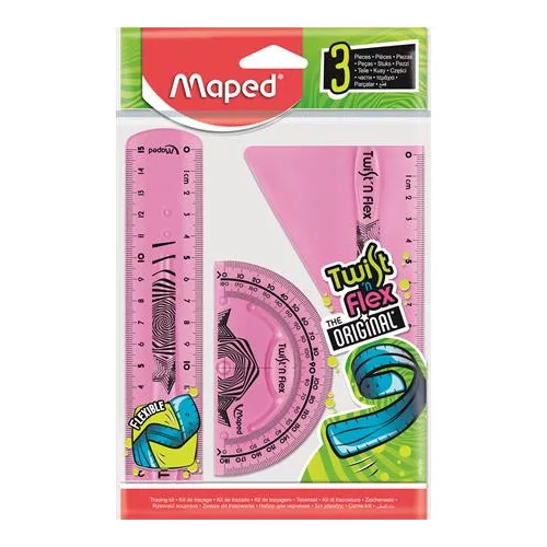 Maped Vonalzó Készlet Törhetetlen 3 Darab/Készlet Twist N Flex