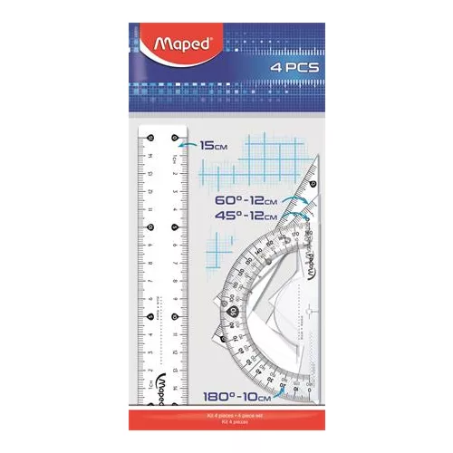 Maped Vonalzó Készlet Műanyag 4 Darab/Készlet Start