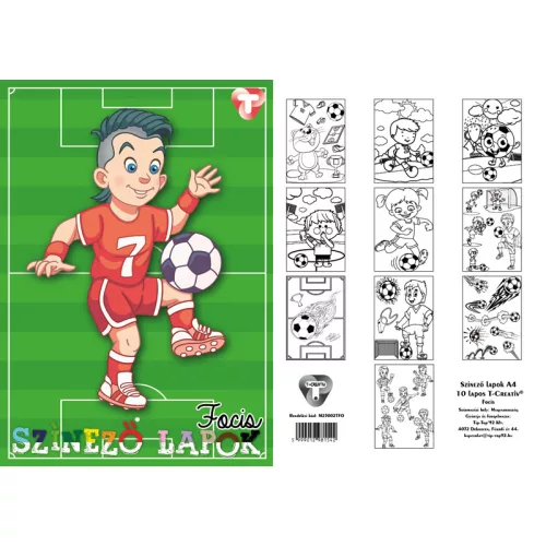 T-Creativ Színező Lapok 10 Ív/ Csomag Foci