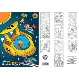 T-Creativ Színező Lapok 10 Ív/ Csomag Űrhajós