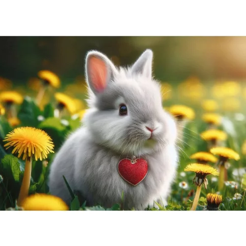 Mapcards 3D Képeslap A/6 Fekvő Nyuszi AI