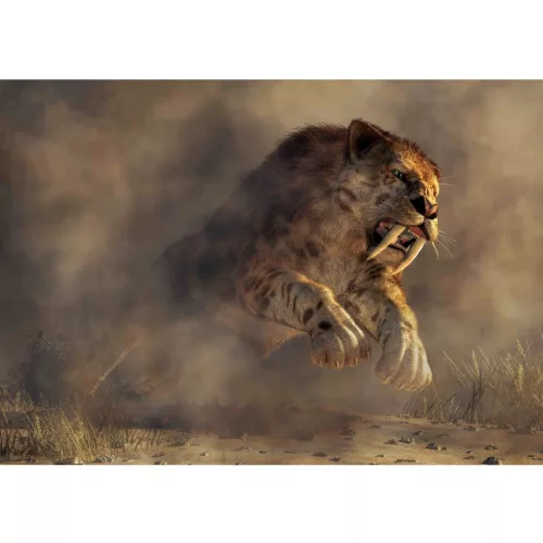 Mapcards 3D Képeslap A/6 Fekvő Kardfogú Tigris