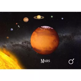 Mapcards 3D Képeslap A/6 Fekvő Mars