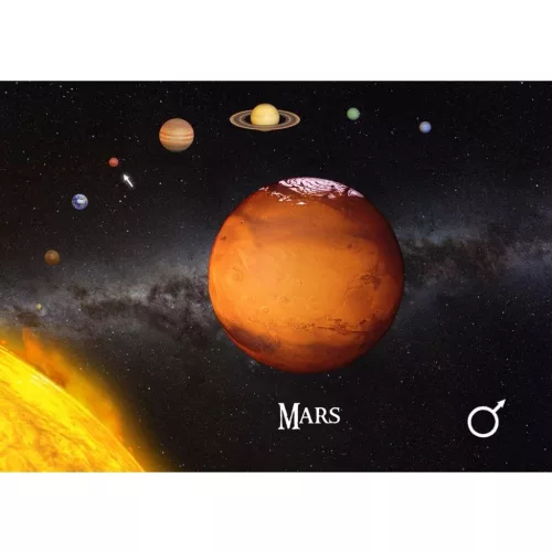 Mapcards 3D Képeslap A/6 Fekvő Mars