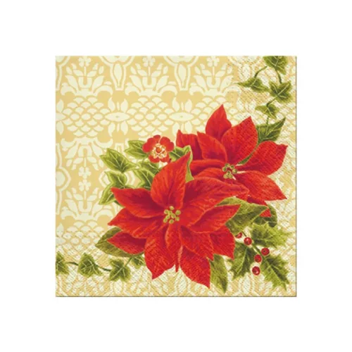 MFP Szalvéta 33x33 cm 3 Rétegű 20 Lap/Csomag Mikulásvirág