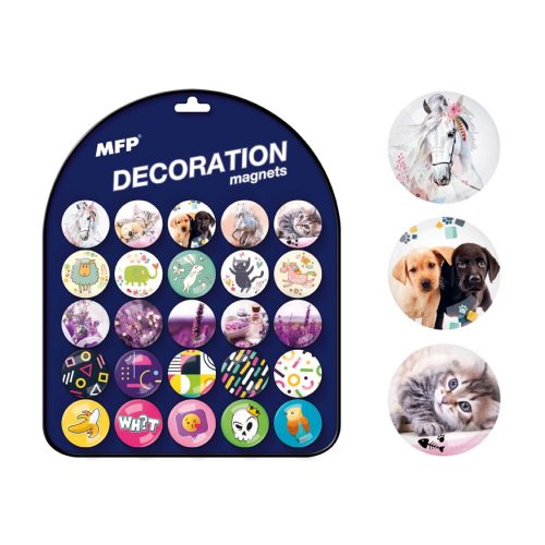 Dekorációs Mágneskorong 3,5 Cm Vegyes Mintás Kör Alakú