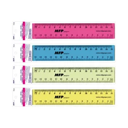 MFP Vonalzó 15 cm Műanyag Vegyes Színek