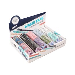MFP Washi Tape Ragasztószalag 1,5 mm x 3 m Vegyes Színek