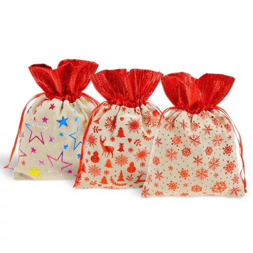 MFP Ajándék Zacskó 13x17 cm Vegyes Minta Textil