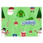 Díszcsomagoló Papír 200 x 70 Cm Tekercs Karácsonyi Vegyes Minták 7 Motívum Keveréke