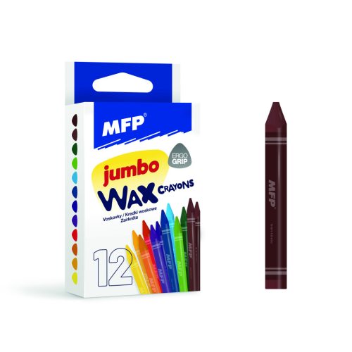 Zsírkréta Készlet Háromszögletű Jumbo 12 Szín/Készlet