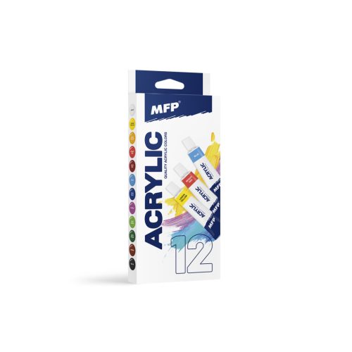 Akrilfesték Készlet 12x12 ml Alap Színek