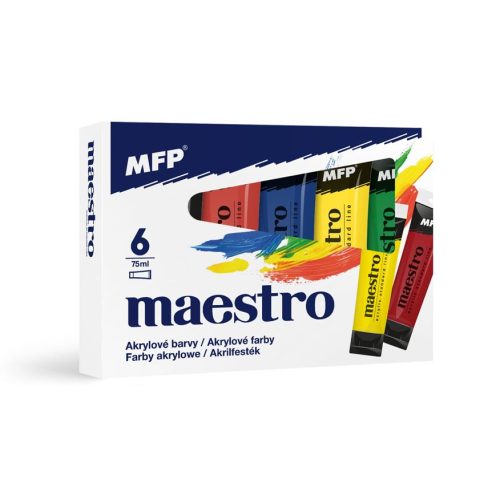 MFP Maestro Akrilfesték Készlet 6x75 ml Alap Színek