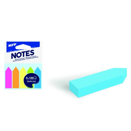 Jelölőcímke Öntapadós 5x12 mm 125 Lap 5 Neon Szín Vegyes