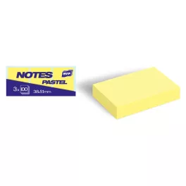   MFP Jegyzettömb Öntapadós 38 x 51 mm Sárga 100 Lap 3 Darab/Csomag