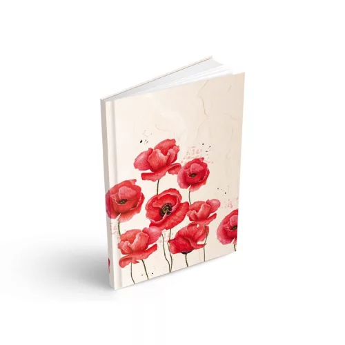 MFP Füzet A/6 100 Lapos Keményfedeles Vonalas Pipacs