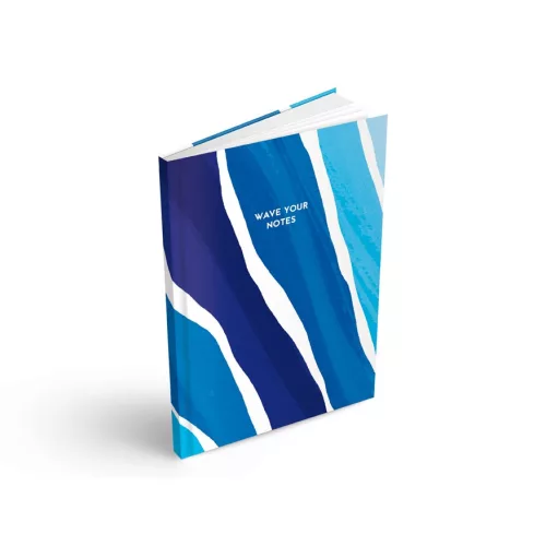 MFP Füzet A/6 100 Lapos Keményfedeles Vonalas Blue Waves