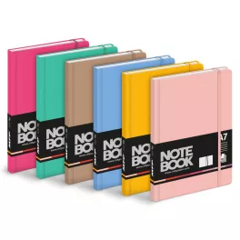 MFP Notesz Gumis A/7 Vonalas 100 Lapos Vegyes Színek Mix 2
