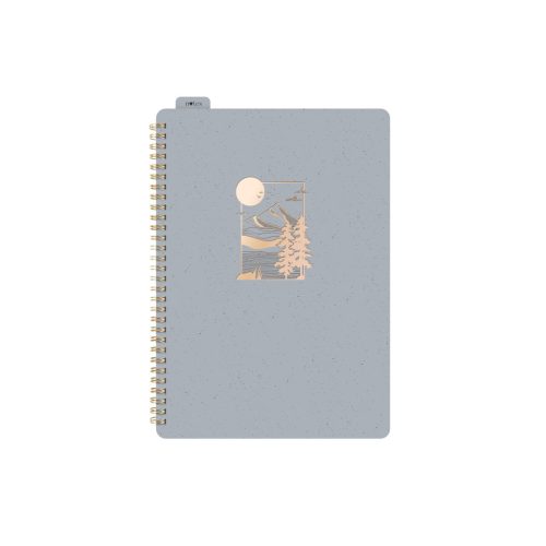 Notesz Spirálos A/4 80 Lapos Vonalas Szürke