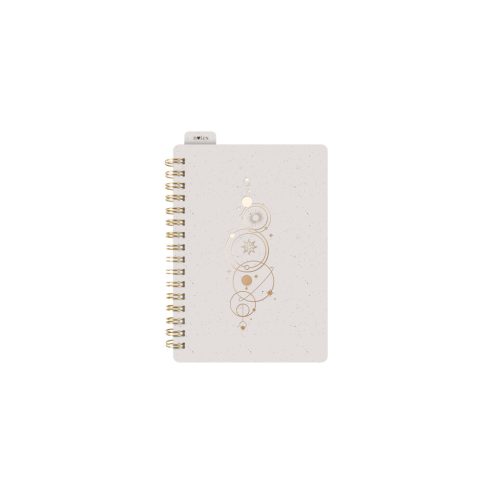 Notesz Spirálos A/6 80 Lapos Vonalas Krém