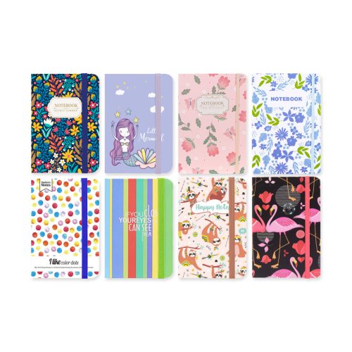 Notesz Gumis A/6 Vonalas 80 Lapos Vegyes Minták Mix5