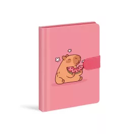   MFP Notesz 13 x 19 cm 120 Lapos Mágneses Záródású Capybara