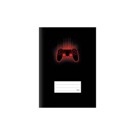 MFP Lux Füzet Iskolai A/5 60 Lapos Vonalas Gamepad Fekete