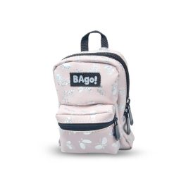   Bago! Mini Hátizsák Pillangó Mintás Pasztell Rózsaszín Vízlepergető