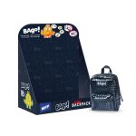 Bago! Mini Hátizsák Szürke Fényes Gyémántmintás Cipzáras