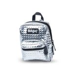 Bago! Mini Hátizsák Ezüst Ultrakönnyű Cipzáras Strapabíró