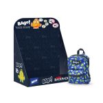 Bago! Alien Hátizsák Mini Kék Alapon Zöld Ufó Minta Strapabíró Pillekönnyű