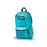 Bago! Mini Hátizsák Türkiz Fényes Felületű Cipzáras Állítható Pántokkal