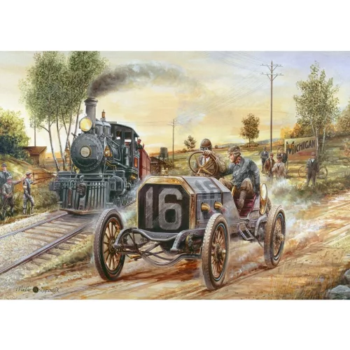 Mapcards 3D Képeslap A/6 Fekvő Locomobile 1909