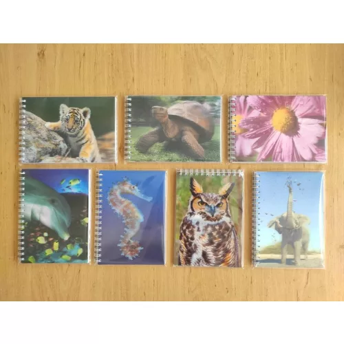 Mapcards 3D Jegyzettömb A/6 Spirálos Vegyes Minták