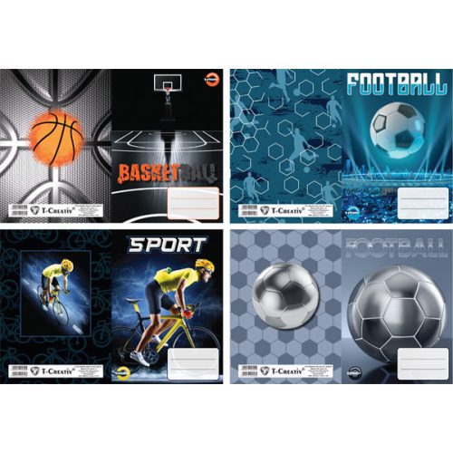 T-Creativ Füzetborító Betétes A/5 2023 Sports 2. Minta