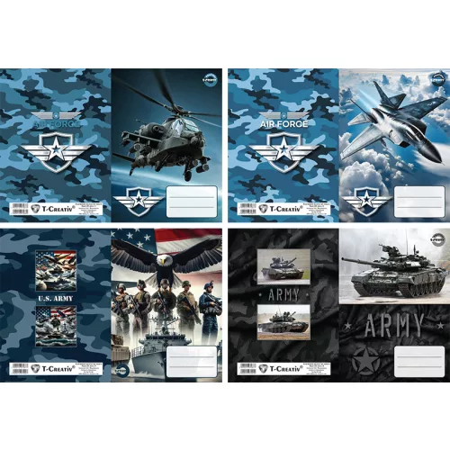 T-Creativ Füzetborító Betétes A/5 Army
