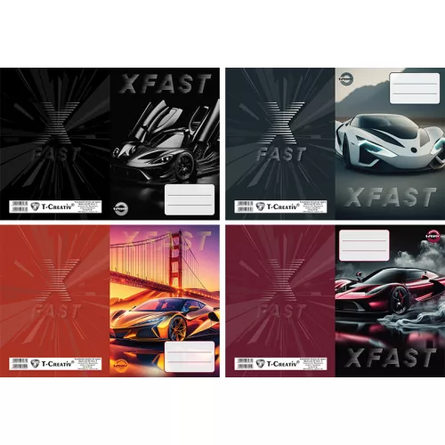 T-Creativ Füzetborító Betétes A/5 Sportcars