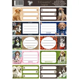 T-Creativ Füzetcímke 10 Darab/Ív Dogs