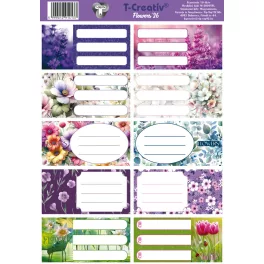 T-Creativ Füzetcímke 10 Darab/Ív Flowers