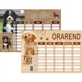 T-Creativ Órarend Nagy 16,5x23,5 cm Dogs