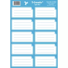 T-Creativ Füzetcímke Keretes 10 Darab/Ív Light Blue