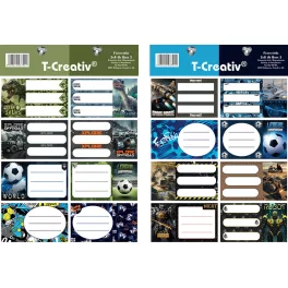   T-Creativ Füzetcímke Akasztós 8 Darab/Ív 2 Ív/Csomag Boys 2.
