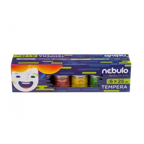 Nebulo Tempera Készlet Tégelyes 25 ml 6 Szín
